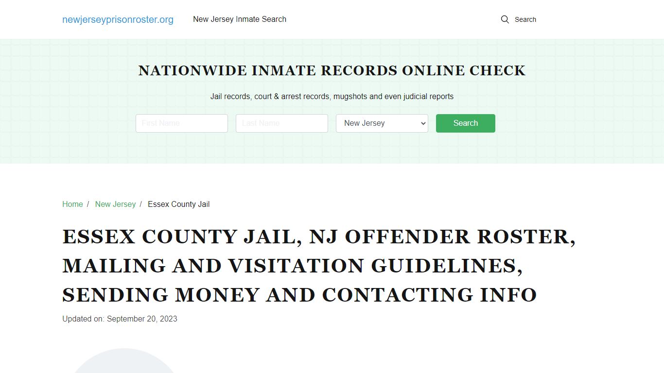 Essex County Jail, NJ: Inmate Search, Visitation & Contact Info